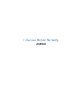 F-SECURE Mobile Security Android Owner's manual