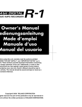 Edirol R-1 Owner's manual