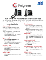 Polycom VVX 600 series Quick Reference Manual