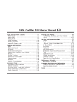Cadillac 2004 SRX Owner's manual
