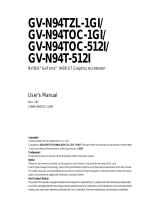 Gigabyte GV-N94T-512I User manual