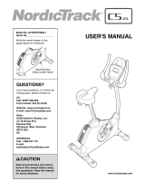 NordicTrack C5 Zl Gw Bike User manual