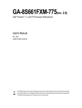 Gigabyte GA-8S661FXM-775 User manual