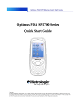 Metrologic OptimusPDA SP5700 Series Quick start guide