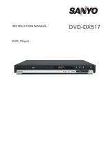 Sanyo DVD-DX517 User manual