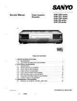 Sanyo VHR-290 Series User manual