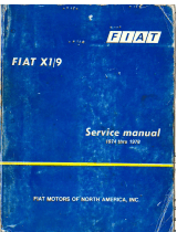 Fiat X 1/9 1974 User manual