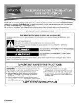 Maytag MICROWAVE HOOD COMBINATION User Instructions