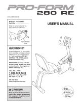 Pro-Form 280 Re Bike User manual