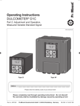 ProMinent DULCOMETER D1C Operating Instructions Manual