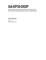 Gigabyte GA-EP35-DS3P User manual