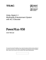 TEAC PowerMax-950 User manual