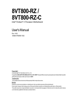 Gigabyte 8VT800-RZC User manual