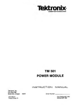 Tektronix TM 501 User manual