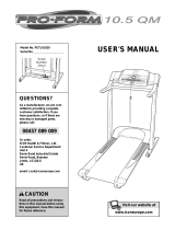 Pro-Form 10.5qm User manual