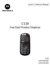 Motorola C139 - Cell Phone - GSM User manual