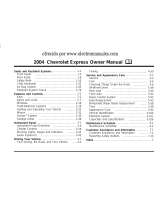 Chevrolet Express 2004 Owner's manual