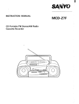 Sanyo MCD-Z7F User manual