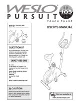 Weslo Pursuit 102 Bike User manual