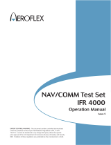 Aeroflex IFR 4000 Operating instructions
