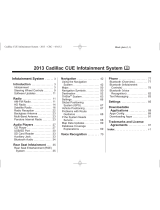 Cadillac 2013 CUE User manual