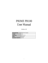 Prime PR100 User manual