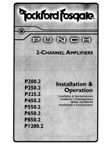 Rockford Fosgate Punch P200.2 Operating instructions