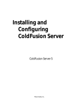 MACROMEDIA COLDFUSION 5 - INSTALING AND CONFIGURING SERVER User manual