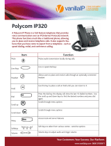 Polycom SoundPoint IP 320 Quick start guide