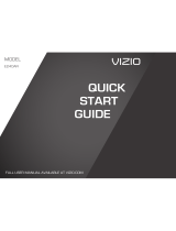 Vizio E322AR Quick start guide