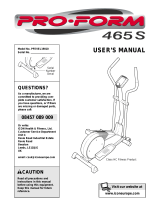 Pro-Form 465S User manual