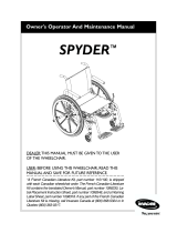 Invacare Spyder 1098348 Operator And  Maintenance Manual
