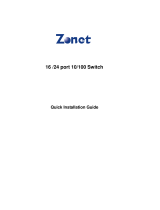 Zonet ZFS3124 Quick Installation Manual