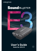 Creative Labs Sound Blaster E3 User manual