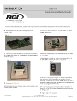 RCI 910TC-WRM Installation guide