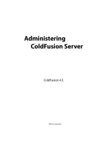 MACROMEDIA COLDFUSION 4.5-ADMINISTRING COLDFUSION SERVER User manual
