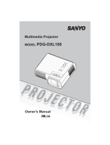 Sanyo PJLINK PDG-DXL100 Owner's manual