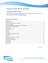 Polycom VVX 601 Series Long Format Manual