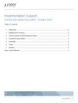 Juniper IMPLEMENTATION SUPPORT - SERVICE DESCRIPTION DOCUMENT 10-2010 User manual