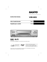 Sanyo VHR-H631 User manual