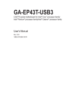 Gigabyte GA-EP43T-USB3 User manual