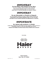 Haier WDQS015 Installation Instructions Manual