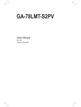 Gigabyte GA-78LMT-S2PV User manual