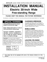 Maytag MER5750BAQ - Electric Range Installation guide