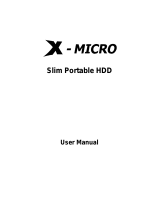 X-Micro Tech. Slim Portable HDD User manual