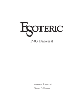 TEAC Esoteric P-03 Owner's manual