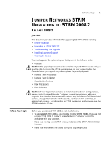 Juniper STRM 2008.2 - UPGRADING TO STRM 2008.2 6-2008 Upgrade Manual