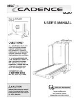 Weslo Cadence SL20 WLTL33091 User manual