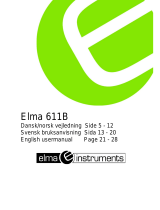 Elma 611B User manual