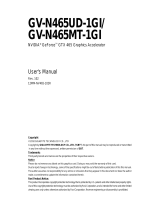 Gigabyte GV-N465MT-1GI User manual